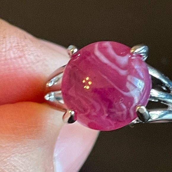 Purple gemstone S925 silver ring size 8.5 - Picture 5 of 8